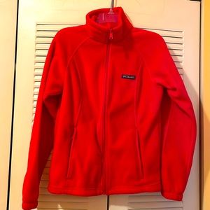 Columbia Women’s Benton Springs Fleece Jacket Zip Up; Like New; Red Lily; M